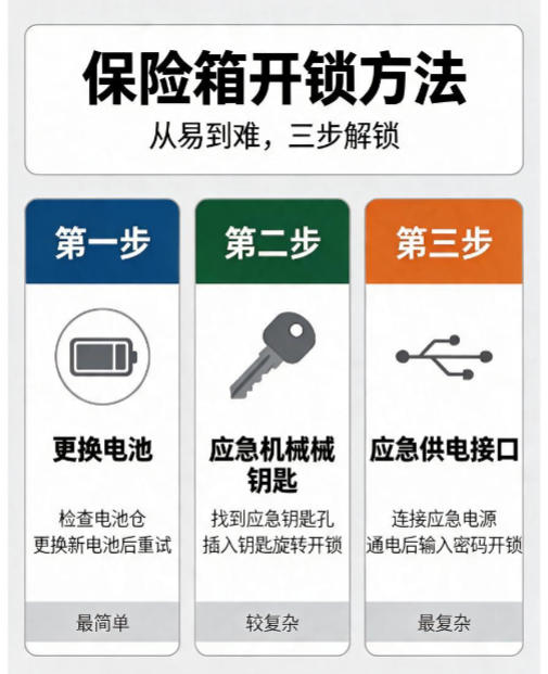 保险柜开锁产品细节之不同锁具故障应急开锁方法全解析
