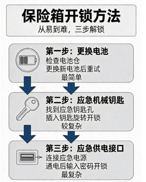 保险箱没电无法开锁?这些方法你需要知道! 保险箱没电无法开锁?这些方法你需要知道!